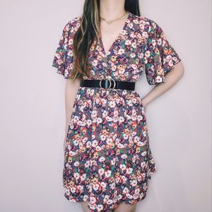 Multi color floral summer dress